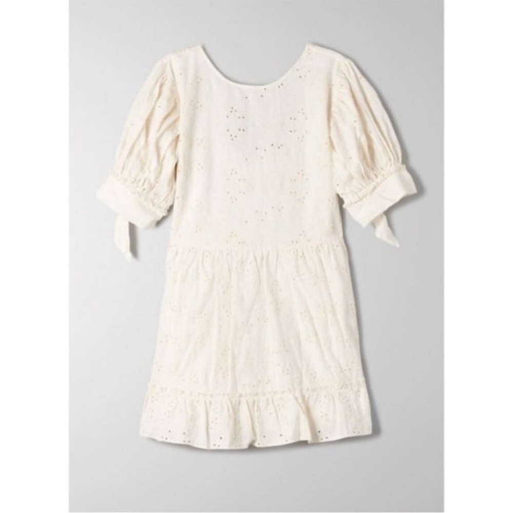 Aritzia Sunday Best Oregold Eyelet Mini Dress